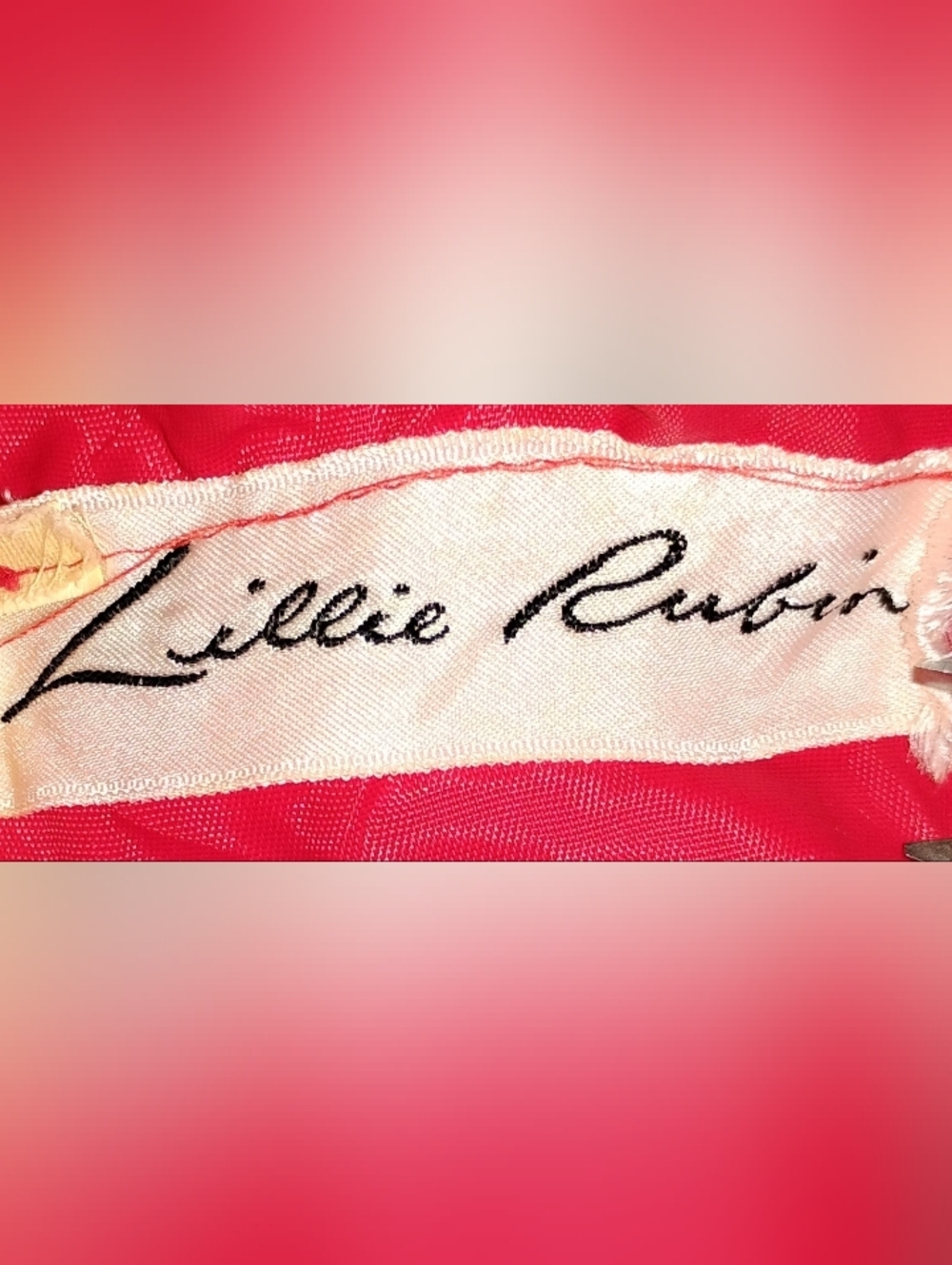 VINTAGE LILLIE RUBIN RUFFLED GOWN - Picture 15 of 15